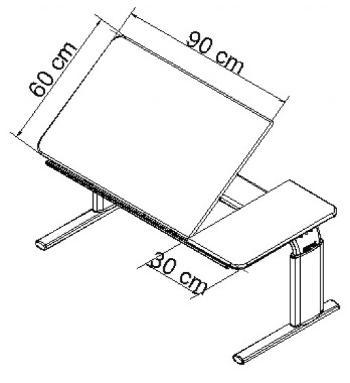 Vision Table Top - Two Piece Left Hand Tilt