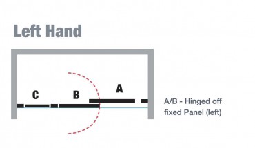 Pro-doors Option Y - Front entry sliding doors with fixed panel