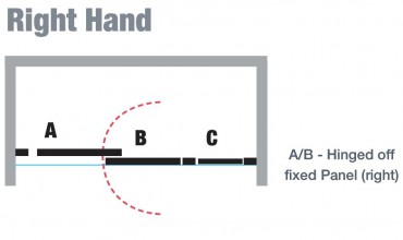 Pro-doors Option Y - Front entry sliding doors with fixed panel