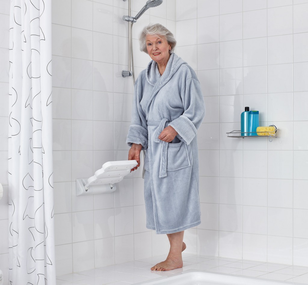 Comfort Fold-Down Shower Seat - N&C Phlexicare